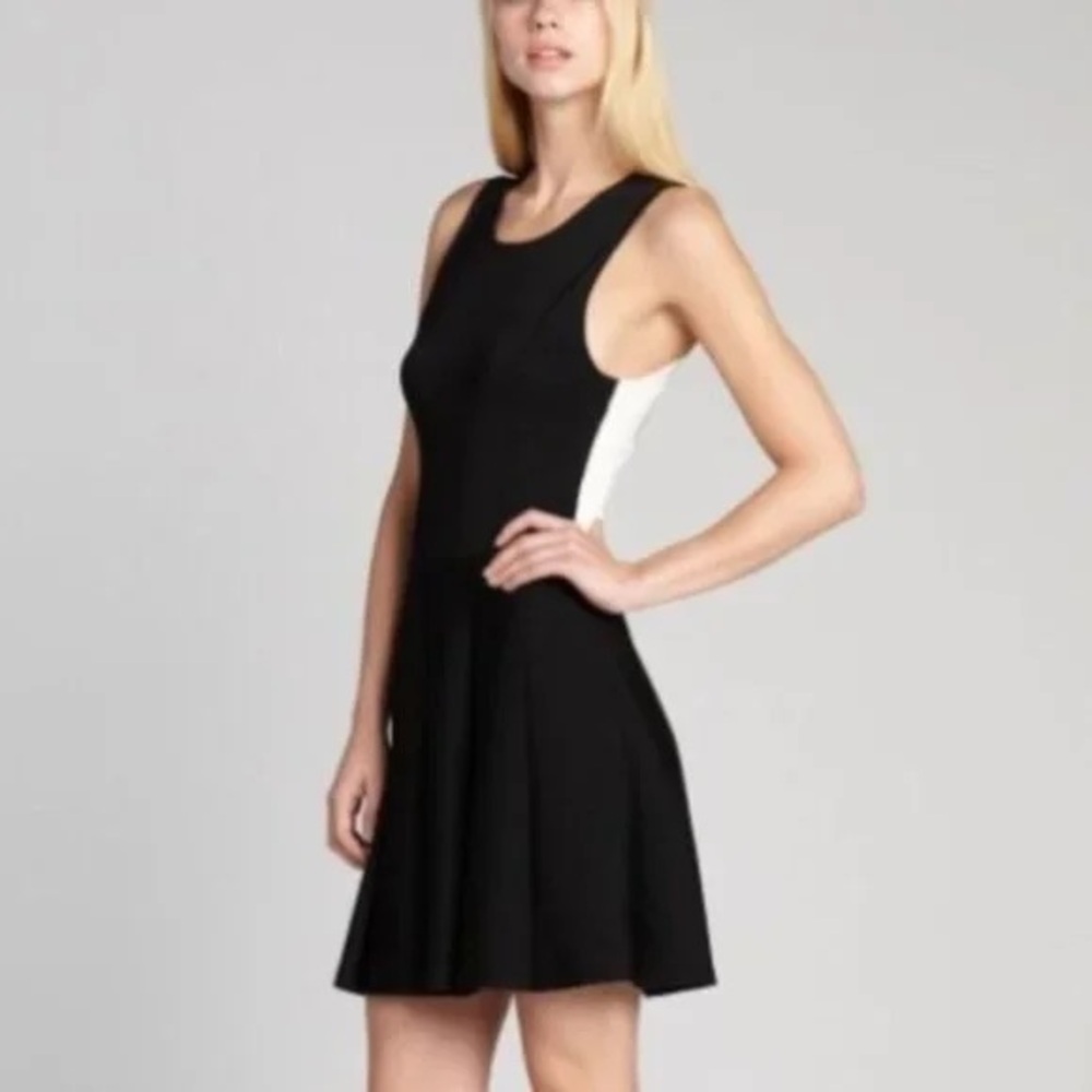 Parker Black and White Dress